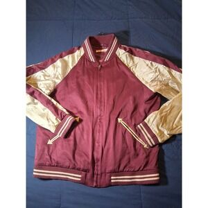 Uniqlo Disney Minnie Mouse Tokyo Souvenir Jacket Burgundy Gold Sukajan Small